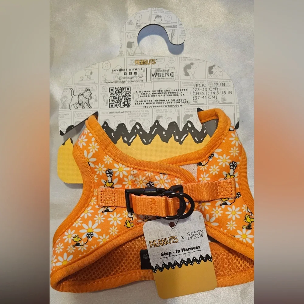 Disney Sassy Meow Peanuts Woodstock Harness, Collar and Leash Set (S)